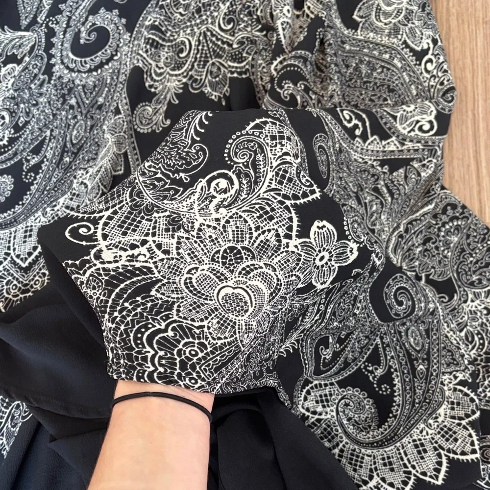 Hinge Black and Silver Asymmetrical Dress - Picture 4 of 5